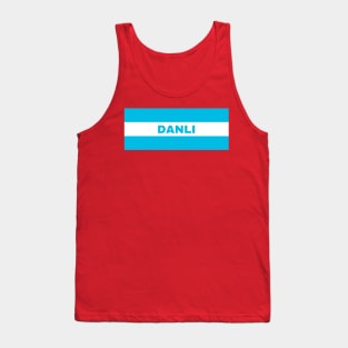 Danli City in Honduras Flag Colors Tank Top